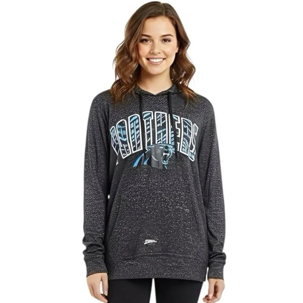 Carolina Panthers Sweatshirt Hoodie Women Sz Small NFL Gameday Charcoal Gray